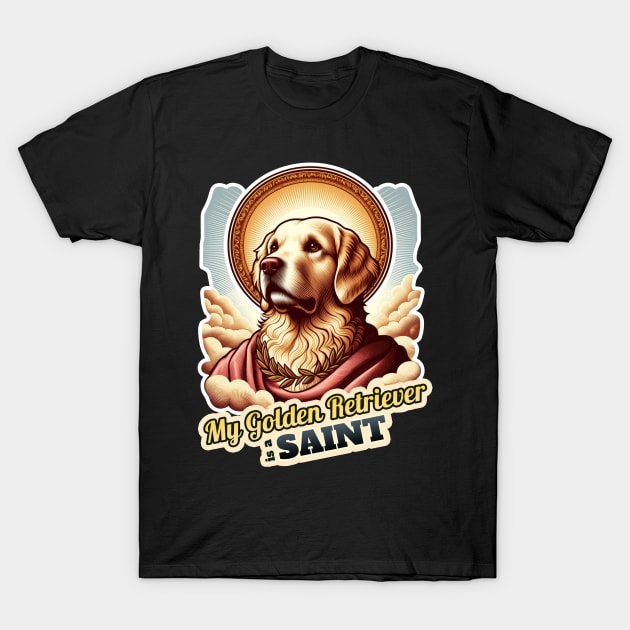 Golden Retriever Saint 2 T-Shirt by k9-tee